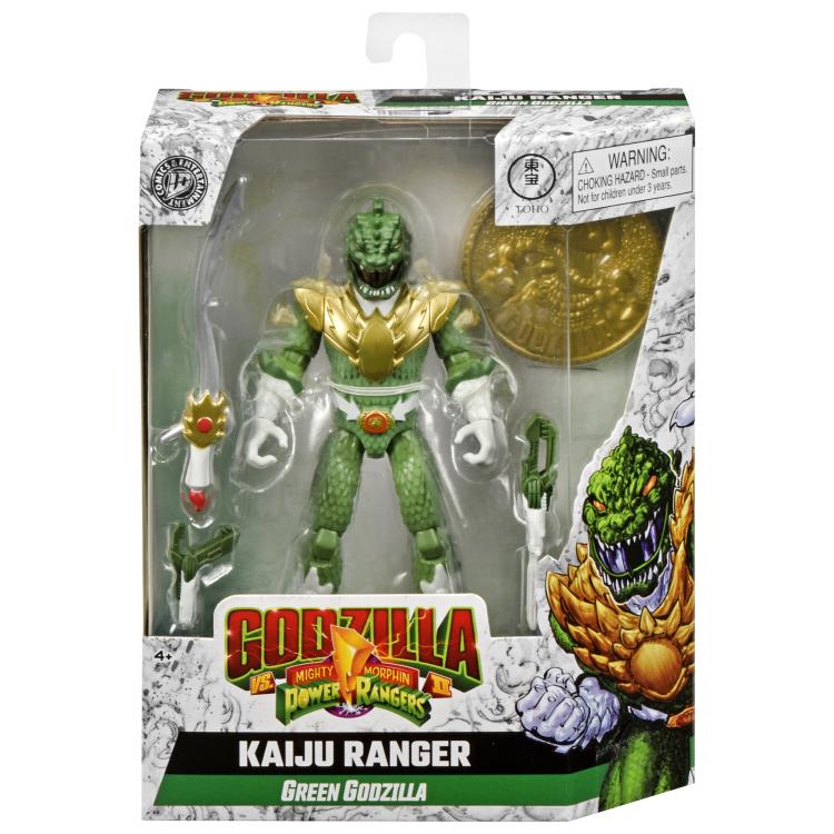 Godzilla vs. The Mighty Morphin Power Rangers II Green Godzilla Kaiju Ranger Action Figure Gallery Image 9