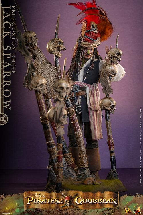 Pirates of the Caribbean: Dead Man's Chest DX48 Pelegostos Chief Jack Sparrow 1/6th Scale Collectible Figure Gallery Image 10