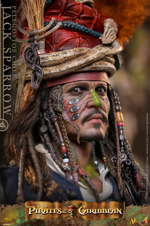 Pirates of the Caribbean: Dead Man's Chest DX48 Pelegostos Chief Jack Sparrow 1/6th Scale Collectible Figure Gallery Image 18