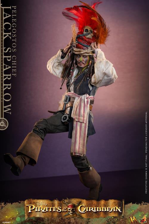 Pirates of the Caribbean: Dead Man's Chest DX48 Pelegostos Chief Jack Sparrow 1/6th Scale Collectible Figure Gallery Image 6