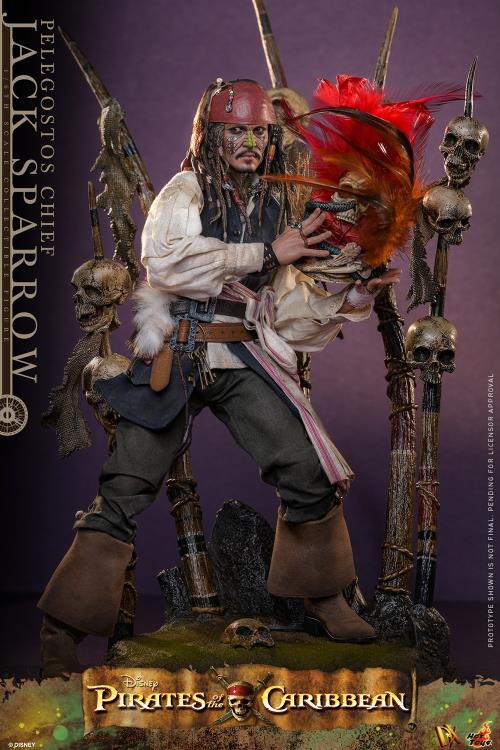 Pirates of the Caribbean: Dead Man's Chest DX48 Pelegostos Chief Jack Sparrow 1/6th Scale Collectible Figure Gallery Image 8