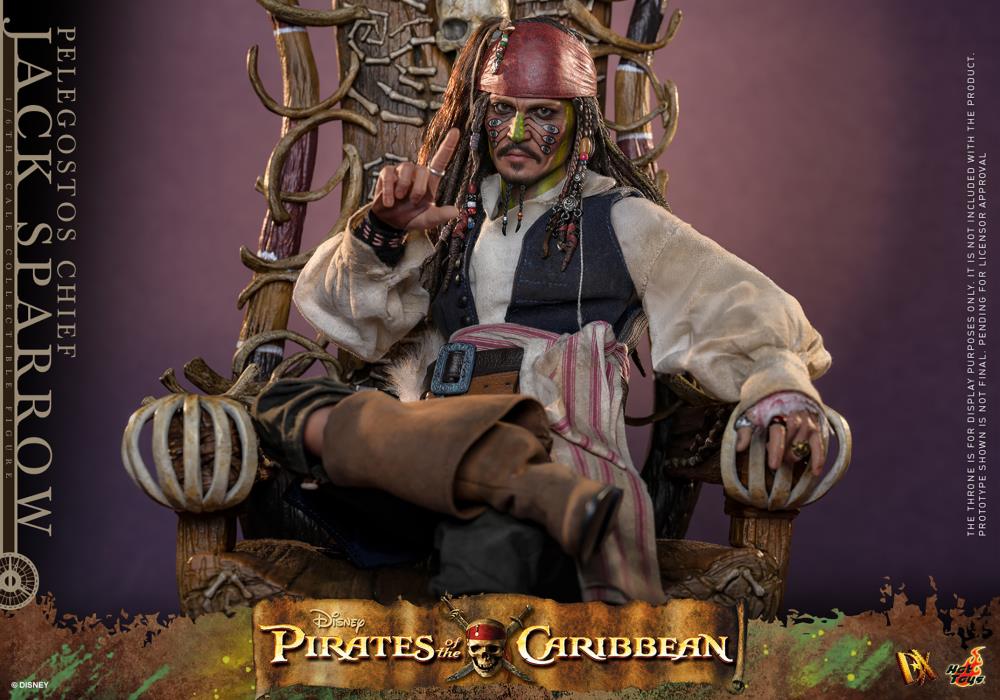 Pirates of the Caribbean: Dead Man's Chest DX48 Pelegostos Chief Jack Sparrow 1/6th Scale Collectible Figure Gallery Image 14