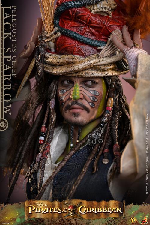 Pirates of the Caribbean: Dead Man's Chest DX48 Pelegostos Chief Jack Sparrow 1/6th Scale Collectible Figure Gallery Image 12