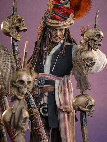 Pirates of the Caribbean: Dead Man's Chest DX48 Pelegostos Chief Jack Sparrow 1/6th Scale Collectible Figure Gallery Image 2