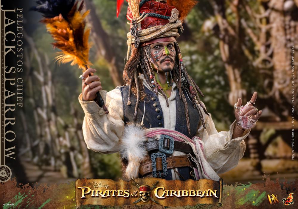 Pirates of the Caribbean: Dead Man's Chest DX48 Pelegostos Chief Jack Sparrow 1/6th Scale Collectible Figure Gallery Image 20