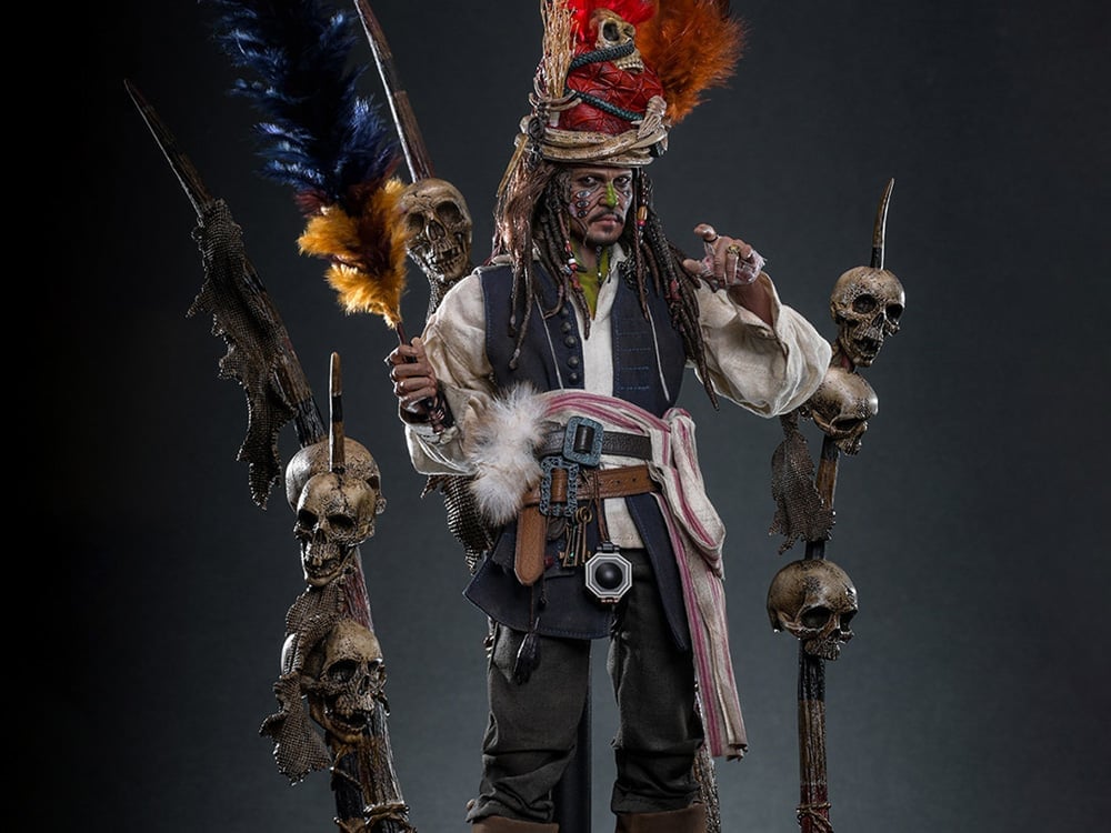 Pirates of the Caribbean: Dead Man's Chest DX48 Pelegostos Chief Jack Sparrow 1/6th Scale Collectible Figure Gallery Image 1