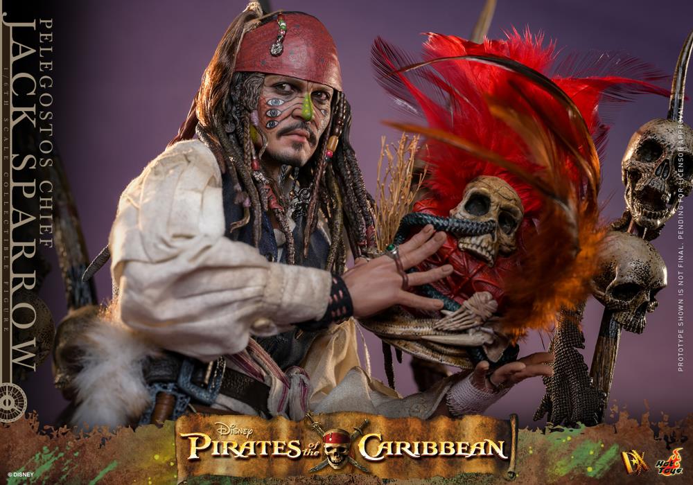 Pirates of the Caribbean: Dead Man's Chest DX48 Pelegostos Chief Jack Sparrow 1/6th Scale Collectible Figure Gallery Image 16