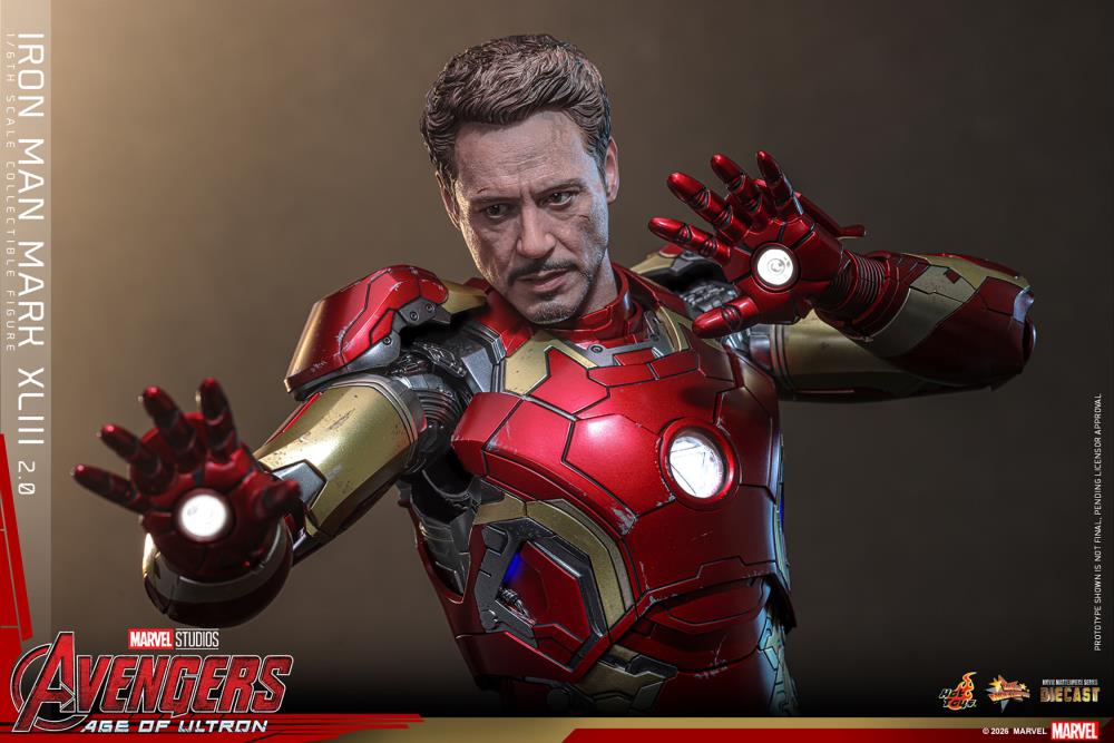 Avengers: Age of Ultron MMS865D80 Iron Man Mark XLIII (2.0) 1/6th Scale Collectible Figure Gallery Image 17
