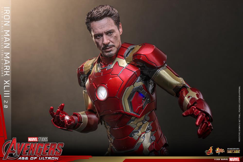 Avengers: Age of Ultron MMS865D80 Iron Man Mark XLIII (2.0) 1/6th Scale Collectible Figure Gallery Image 18