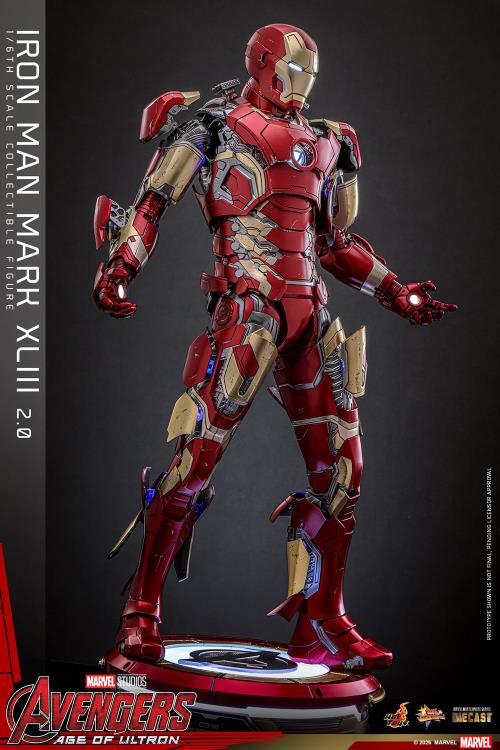 Avengers: Age of Ultron MMS865D80 Iron Man Mark XLIII (2.0) 1/6th Scale Collectible Figure Gallery Image 9