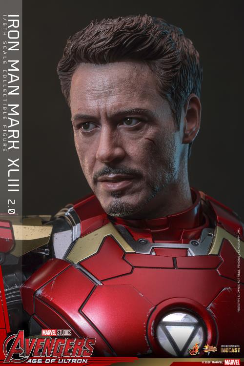 Avengers: Age of Ultron MMS865D80 Iron Man Mark XLIII (2.0) 1/6th Scale Collectible Figure Gallery Image 16