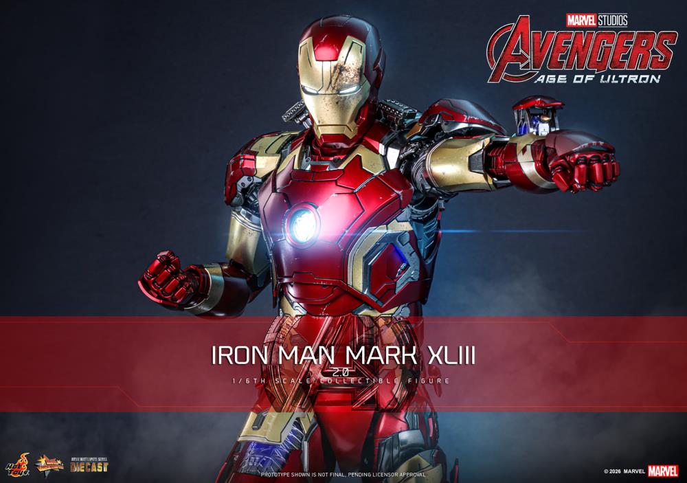Avengers: Age of Ultron MMS865D80 Iron Man Mark XLIII (2.0) 1/6th Scale Collectible Figure Gallery Image 3