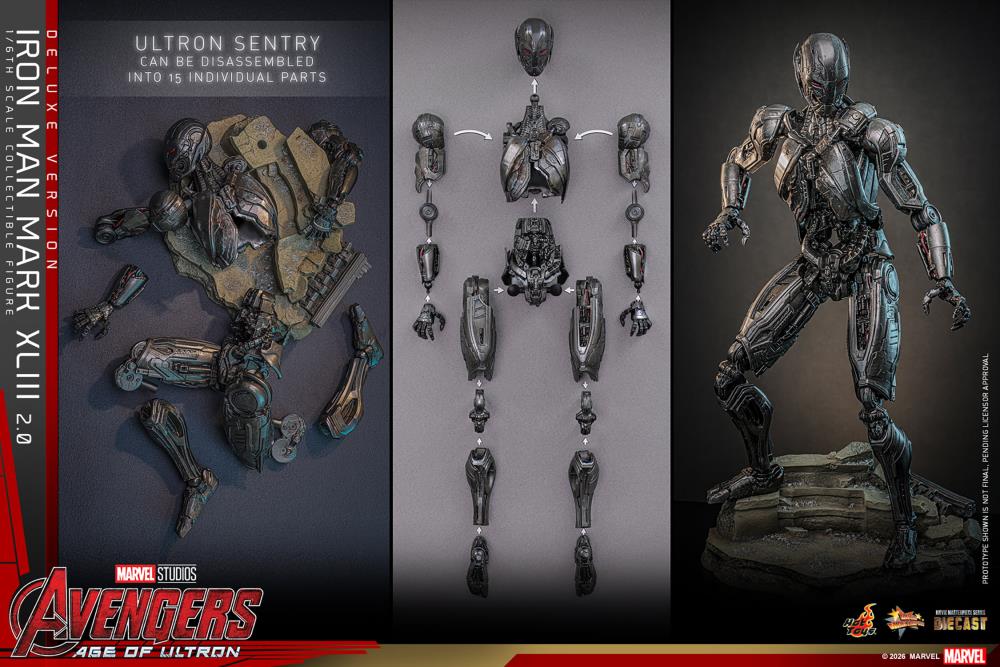 Avengers: Age of Ultron MMS866D81 Iron Man Mark XLIII (2.0) (Deluxe Version) 1/6th Scale Collectible Figure Gallery Image 23
