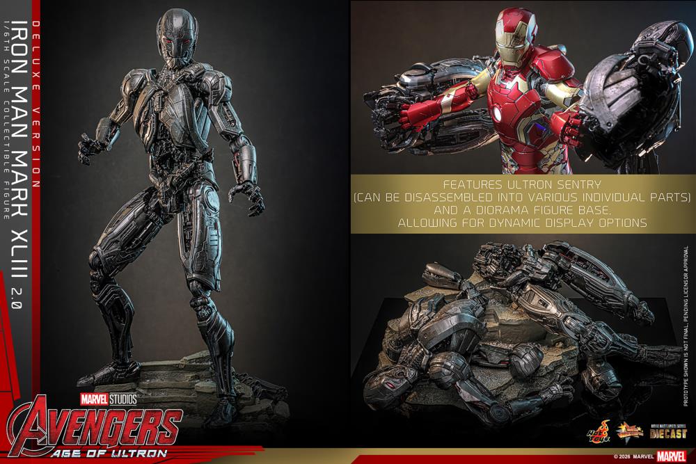 Avengers: Age of Ultron MMS866D81 Iron Man Mark XLIII (2.0) (Deluxe Version) 1/6th Scale Collectible Figure Gallery Image 21