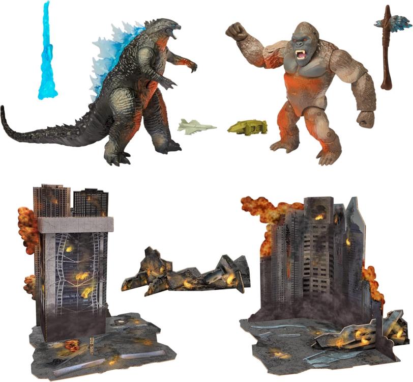 Godzilla vs. Kong MonsterVerse City Battle 6-Inch Action Figures and Diorama Set Gallery Image 4