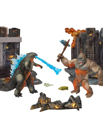 Godzilla vs. Kong MonsterVerse City Battle 6-Inch Action Figures and Diorama Set Gallery Image 2