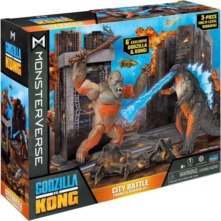 Godzilla vs. Kong MonsterVerse City Battle 6-Inch Action Figures and Diorama Set Gallery Image 8