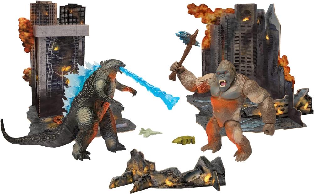 Godzilla vs. Kong MonsterVerse City Battle 6-Inch Action Figures and Diorama Set Gallery Image 3