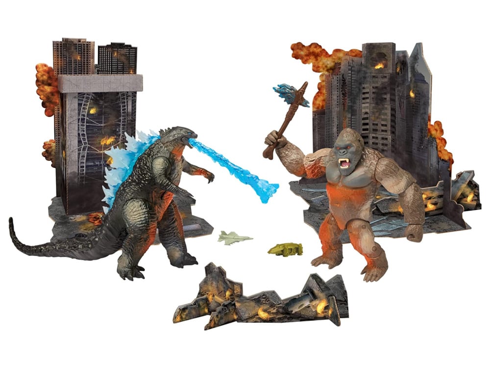 Godzilla vs. Kong MonsterVerse City Battle 6-Inch Action Figures and Diorama Set Gallery Image 1