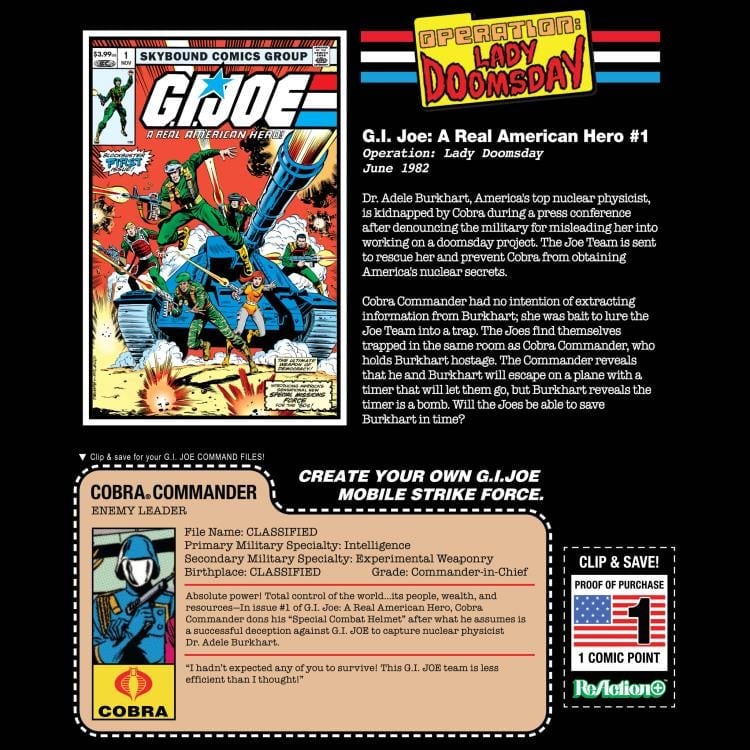 G.I. Joe ReAction+ Cobra Commander Action Figure & Comic Set Gallery Image 6