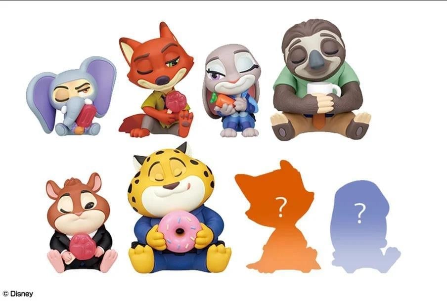 Zootopia Perihapi! Katazun Hug Box of 8 Random Figures