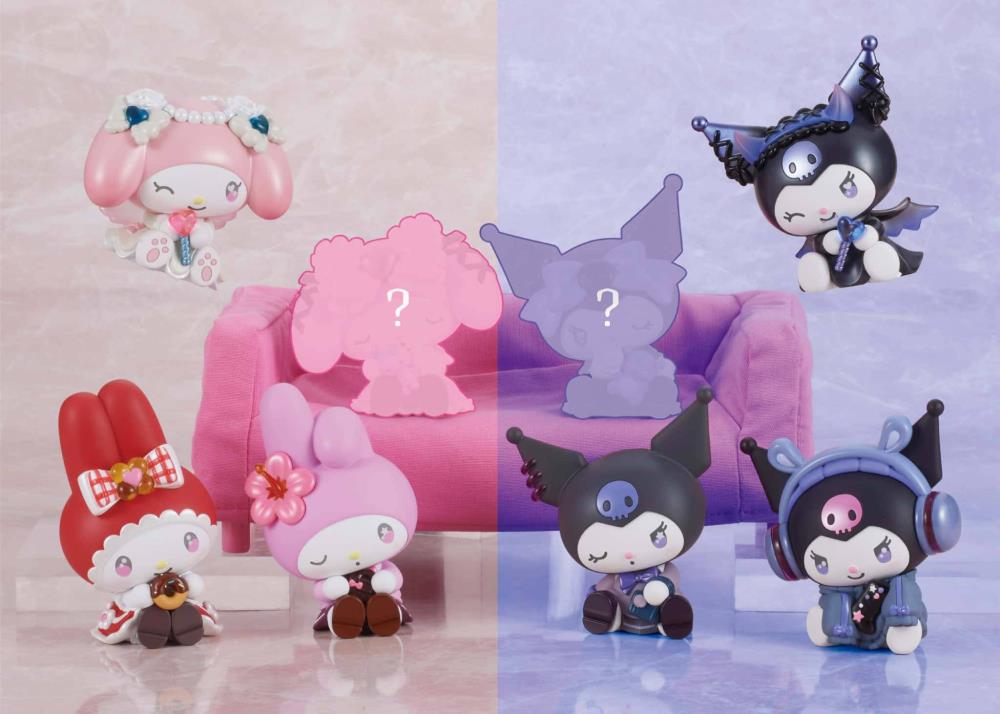Sanrio Perihapi! My Melody & Kuromi Katazun Hug Box of 8 Random
