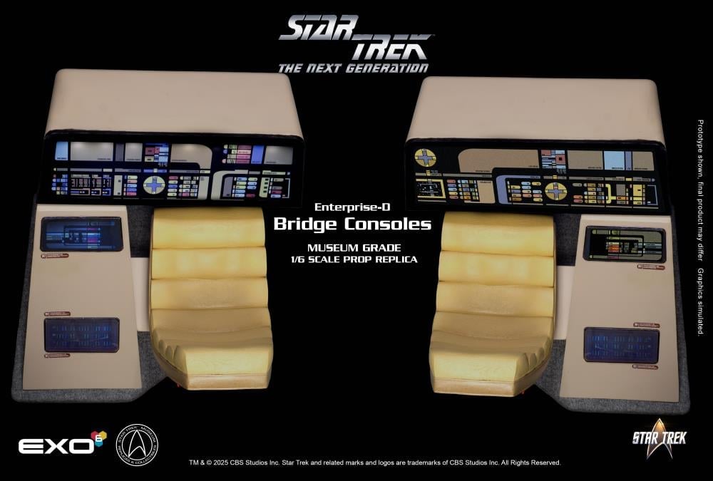 Star Trek: The Next Generation Enterprise-D Bridge Navigation and Operations Consoles 1/6 Scale Replica Set Gallery Image 3