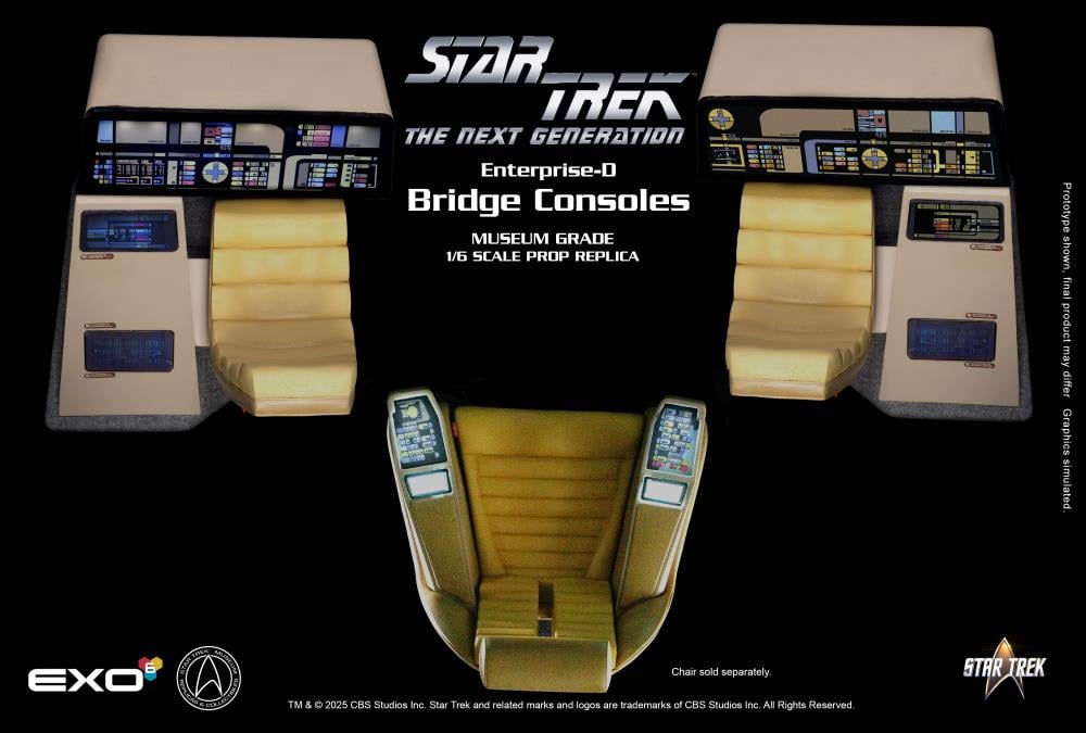 Star Trek: The Next Generation Enterprise-D Bridge Navigation and Operations Consoles 1/6 Scale Replica Set Gallery Image 4