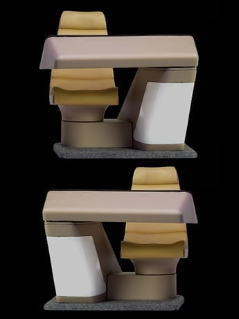 Image of Star Trek: The Next Generation Enterprise-D Bridge Navigation and Operations Consoles 1/6 Scale Replica Set