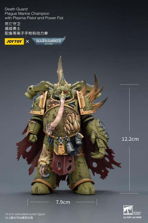 Warhammer 40,000 Death Guard Plague Marine Champion 1/18 Scale Action Figure Gallery Image 12