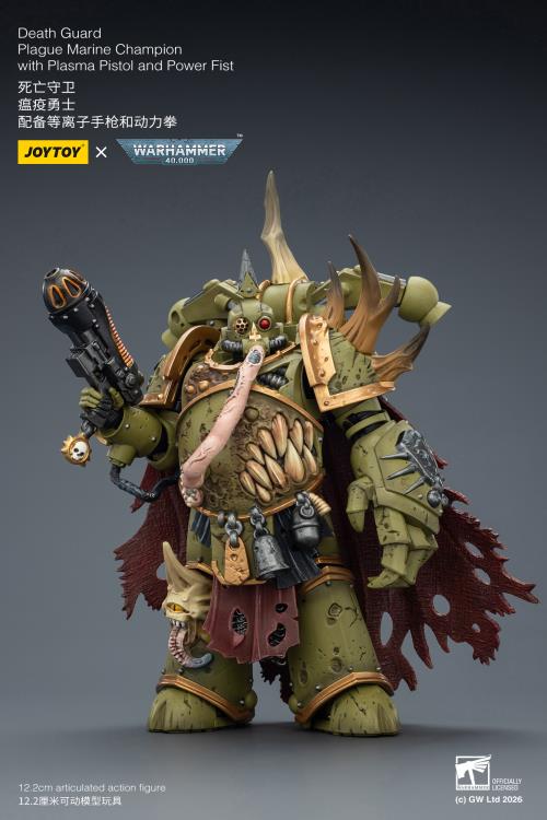 Warhammer 40,000 Death Guard Plague Marine Champion 1/18 Scale Action Figure Gallery Image 6
