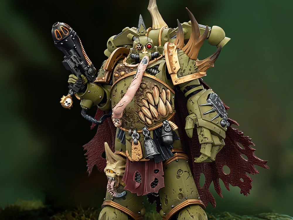 Warhammer 40,000 Death Guard Plague Marine Champion 1/18 Scale Action Figure Gallery Image 1