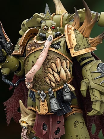Warhammer 40,000 Death Guard Plague Marine Champion 1/18 Scale Action Figure Gallery Image 2