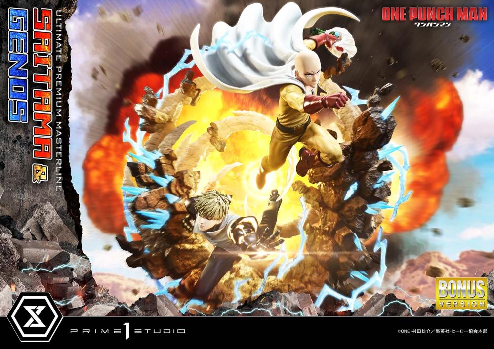 One-Punch Man Ultimate Premium Masterline Saitama & Genos (Deluxe Bonus Ver.) 1/4 Scale Limited Edition Statue Gallery Image 3