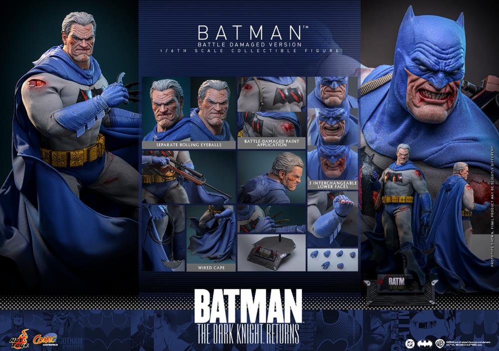 Batman: The Dark Knight Returns CMS031 Batman (Battle Damaged Version) 1/6th Scale Collectible Figure Gallery Image 23