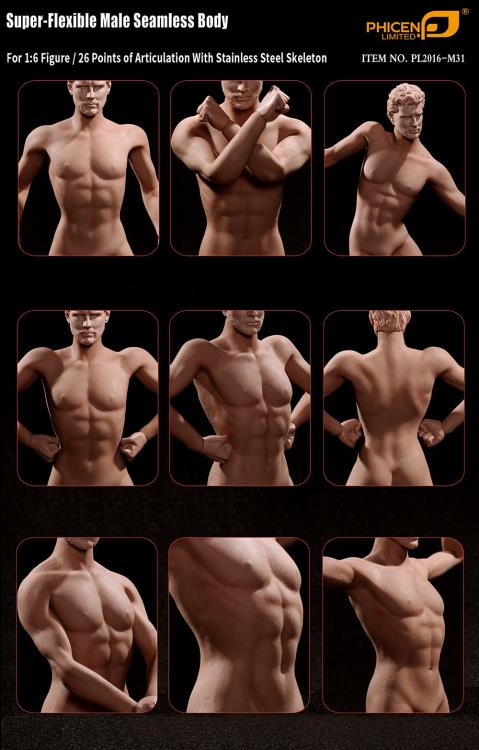 Super-Flexible Male Seamless 1/6 Scale Body 2.0 (M31) Gallery Image 11