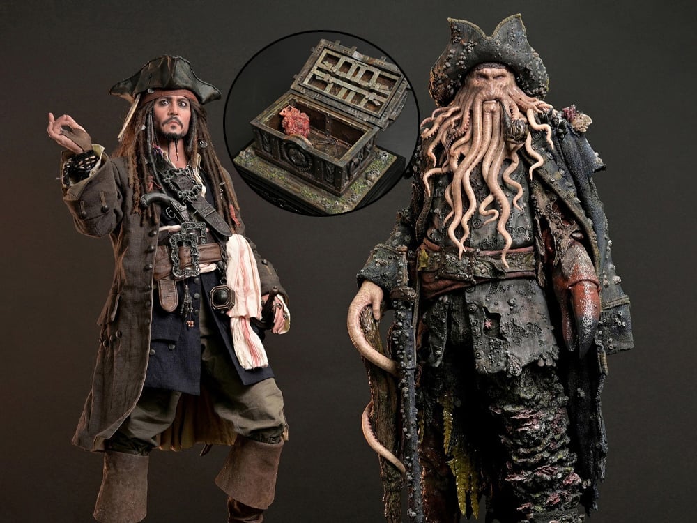 Pirates of the Caribbean Hyperreal Captain Jack Sparrow & Davy