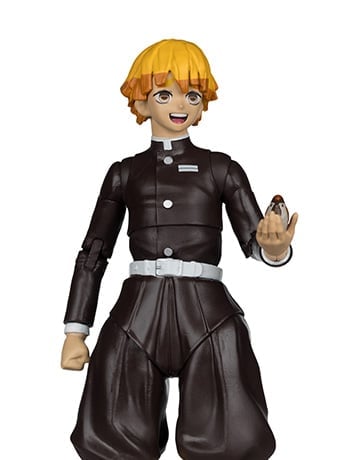Demon Slayer: Kimetsu no Yaiba Zenitsu Agatsuma with Chuntaro (Season 2) 7-Inch Scale Action Figure Gallery Image 2