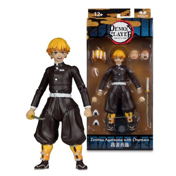 Demon Slayer: Kimetsu no Yaiba Zenitsu Agatsuma with Chuntaro (Season 2) 7-Inch Scale Action Figure Gallery Image 8