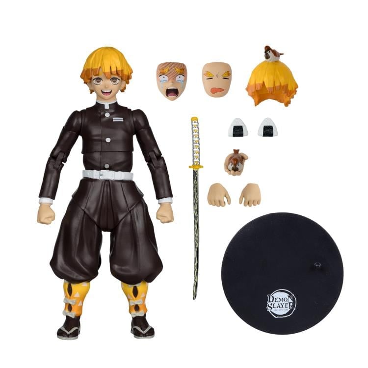 Demon Slayer: Kimetsu no Yaiba Zenitsu Agatsuma with Chuntaro (Season 2) 7-Inch Scale Action Figure Gallery Image 7