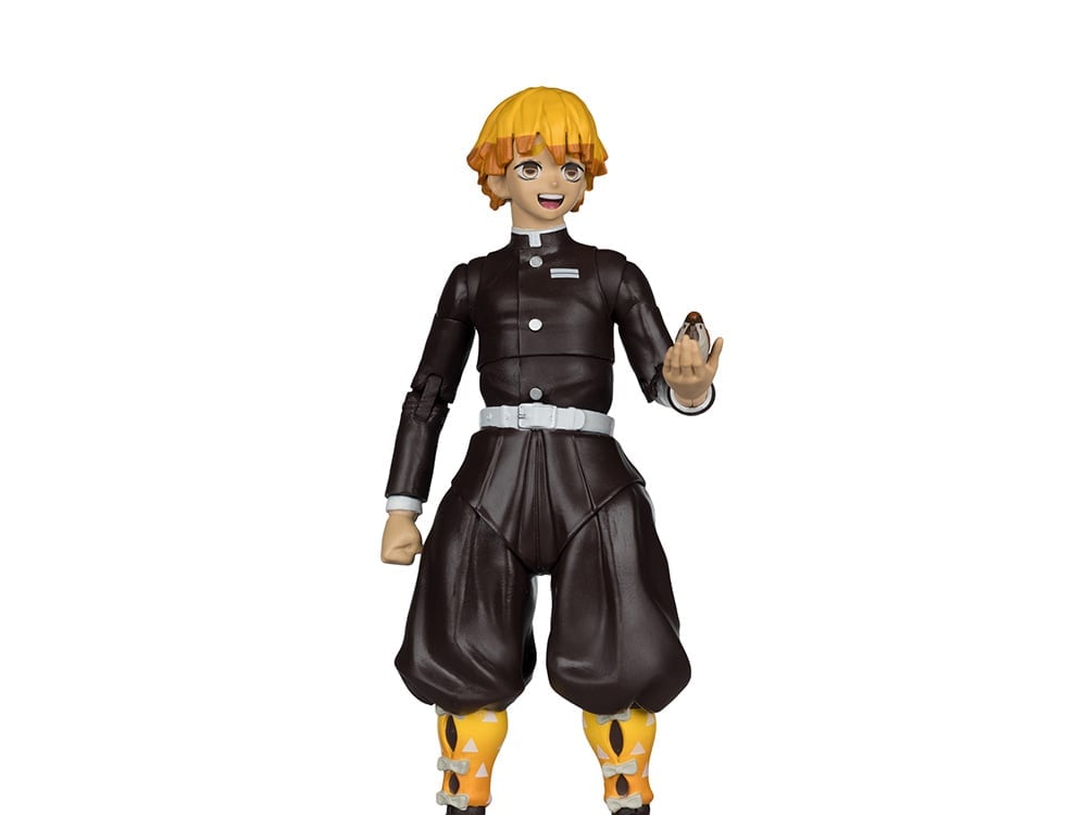 Demon Slayer: Kimetsu no Yaiba Zenitsu Agatsuma with Chuntaro (Season 2) 7-Inch Scale Action Figure Gallery Image 1