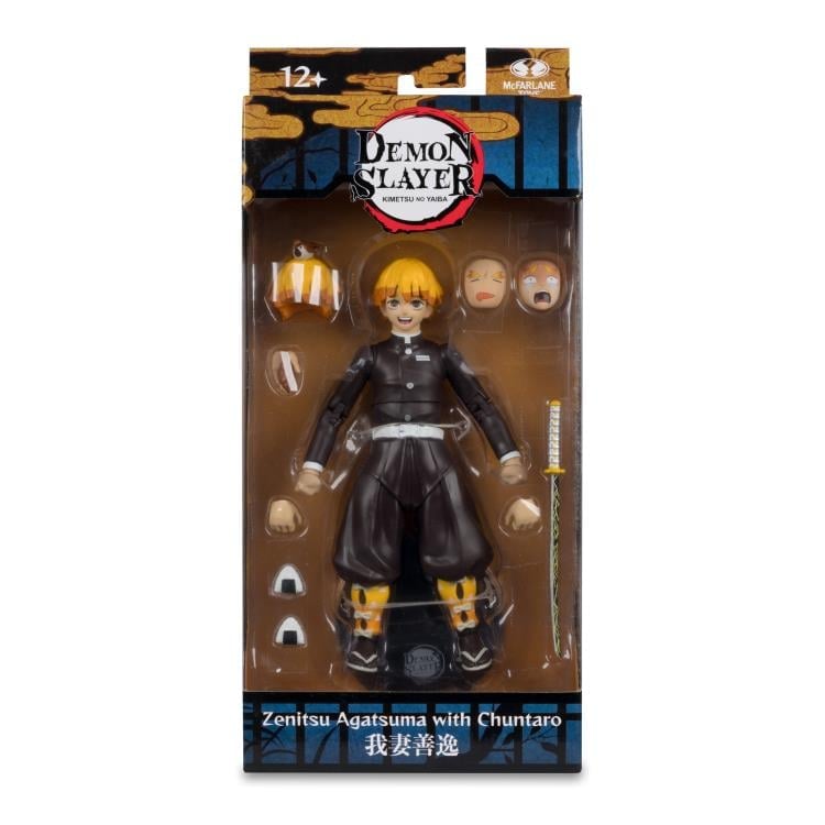 Demon Slayer: Kimetsu no Yaiba Zenitsu Agatsuma with Chuntaro (Season 2) 7-Inch Scale Action Figure Gallery Image 9