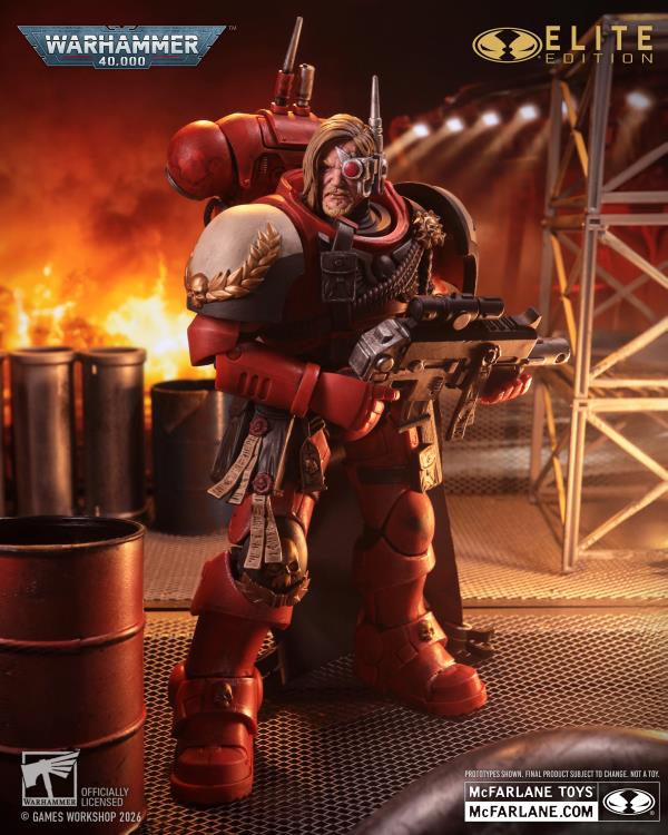 Warhammer 40,000: Dawn of War IV McFarlane Elite Edition #7 Captain Cyrus Action Figure Gallery Image 4