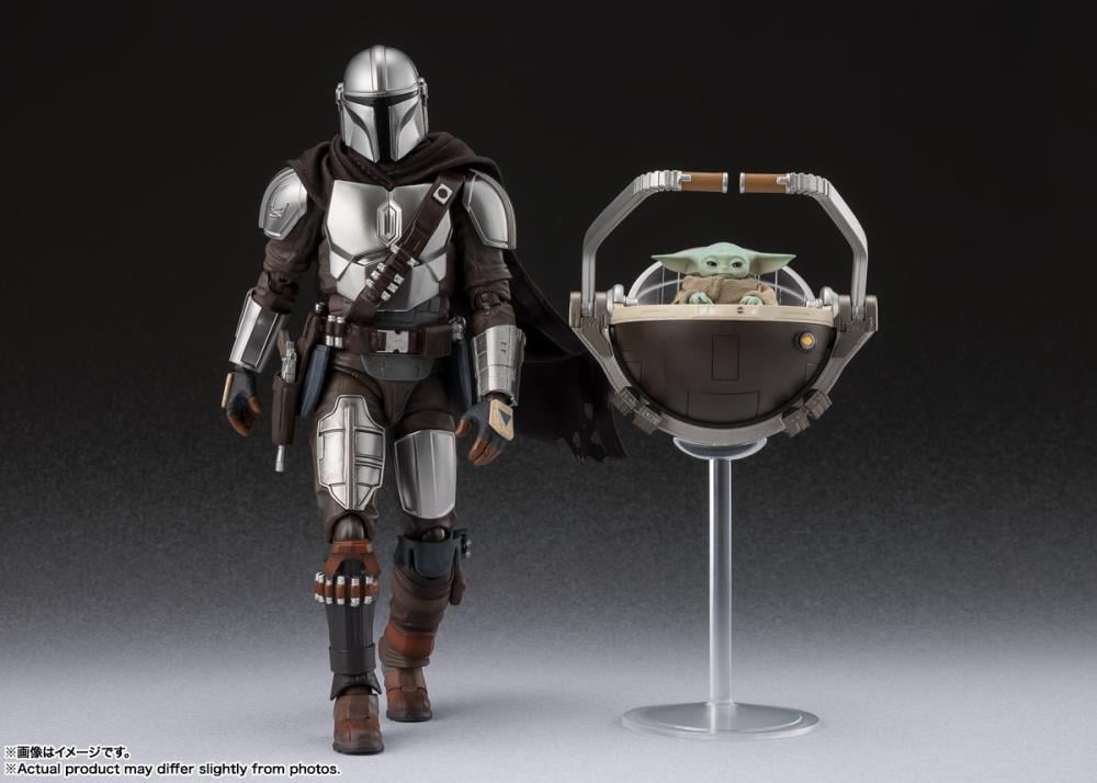Star Wars: The Mandalorian & Grogu S.H.Figuarts The Mandalorian & Grogu Action Figure Set Gallery Image 8