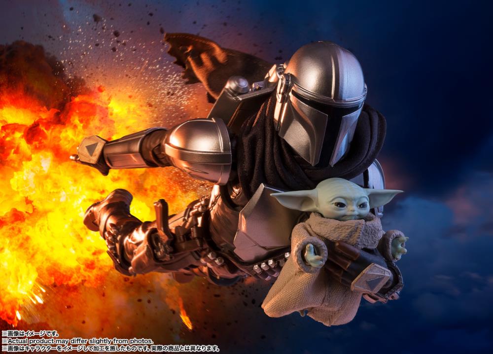 Star Wars: The Mandalorian & Grogu S.H.Figuarts The Mandalorian & Grogu Action Figure Set Gallery Image 3