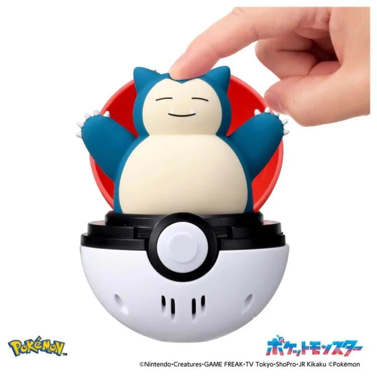 Pokemon Pyokopunyu Snorlax Press & Pop Pokeball Gallery Image 4