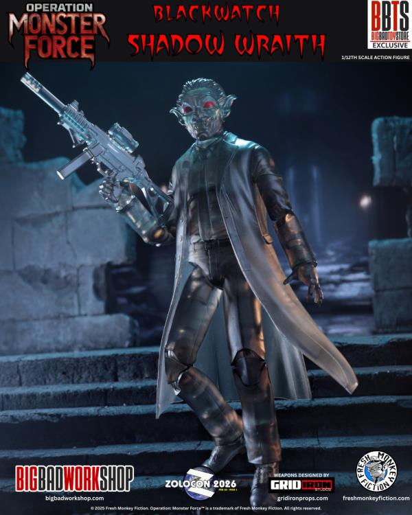 Operation: Monster Force Blackwatch Shadow Wraith 1/12 Scale Zolocon 2026 Convention Exclusive Action Figure Gallery Image 4