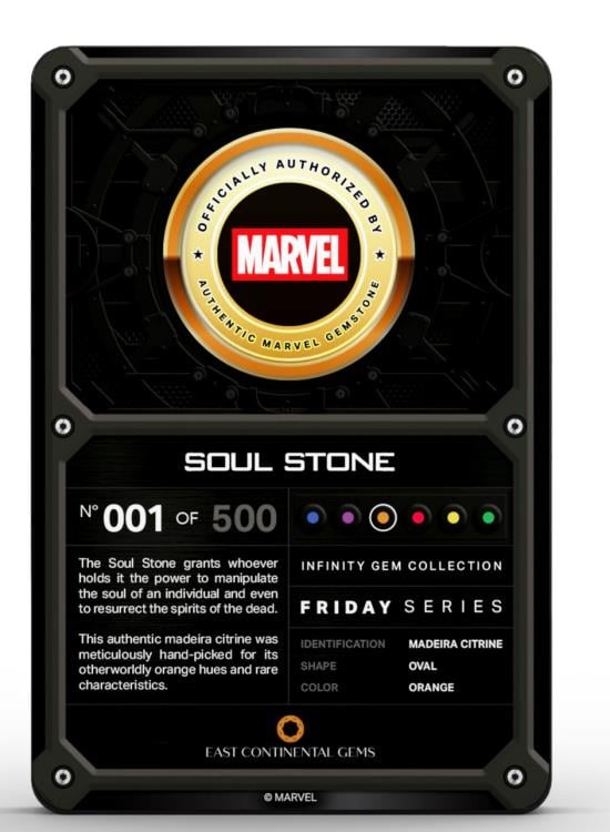 Marvel: The Infinity Saga Friday Series Soul Stone Gem Card