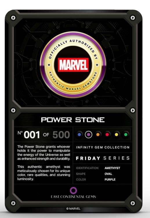Marvel: The Infinity Saga Friday Series Power Stone Gem Card