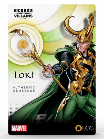 Marvel Heroes and Villains Series Loki Gem Card Gallery Image 2